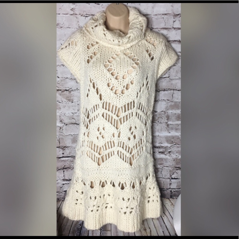 Alpaca wool blend sweater dress M